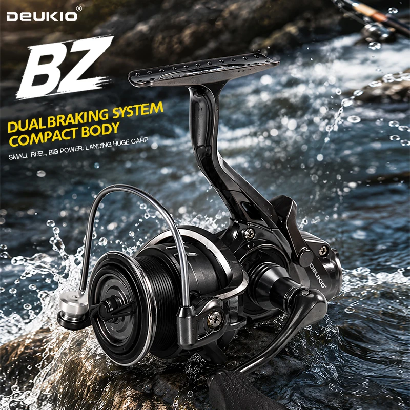 Ice Fishing Reel - DEUKIO Mini Kołowrotek spinningowy z podwójnym