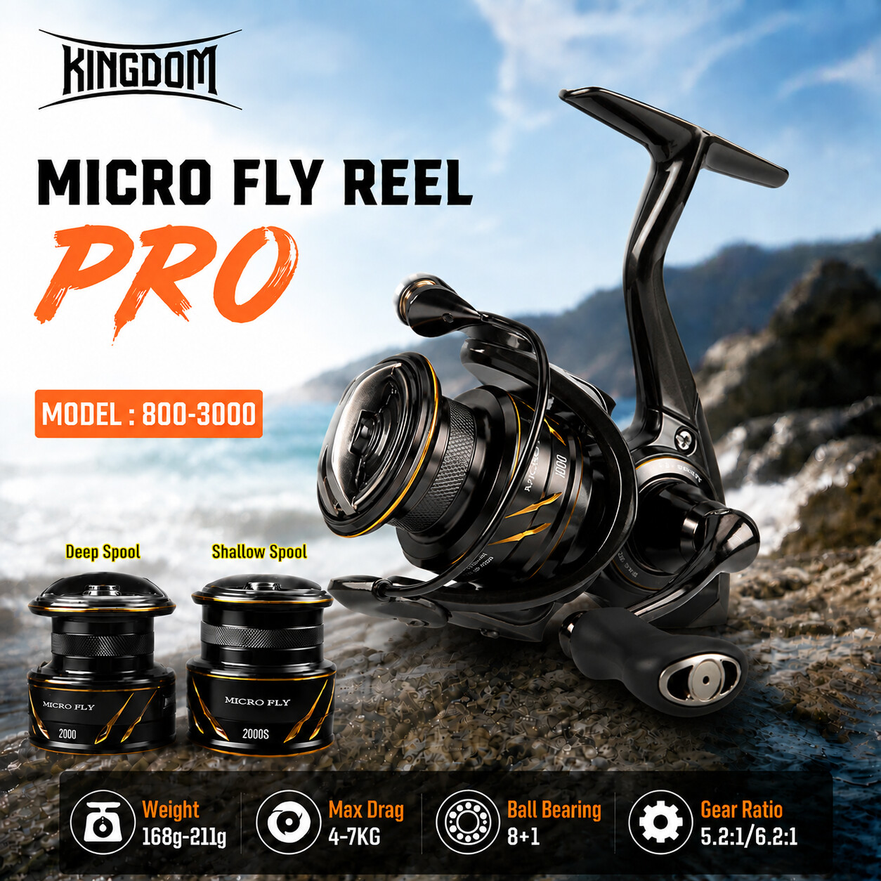 Kingdom Micro Fly Pro Fishing  – Abu Garcia Reel Revo recenzja i cena